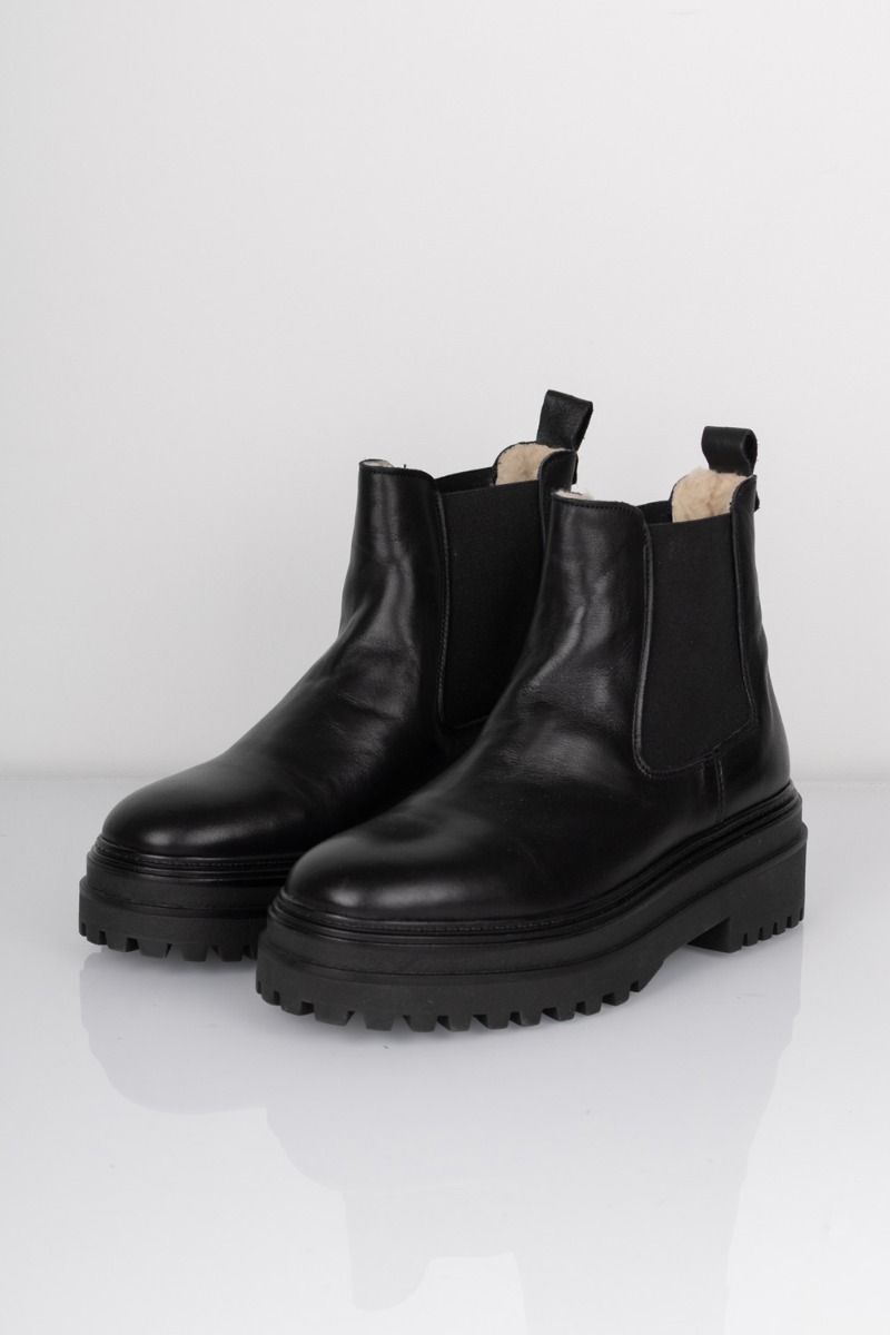 Phenumb - Støvler - Cash Wool - Black Leather 