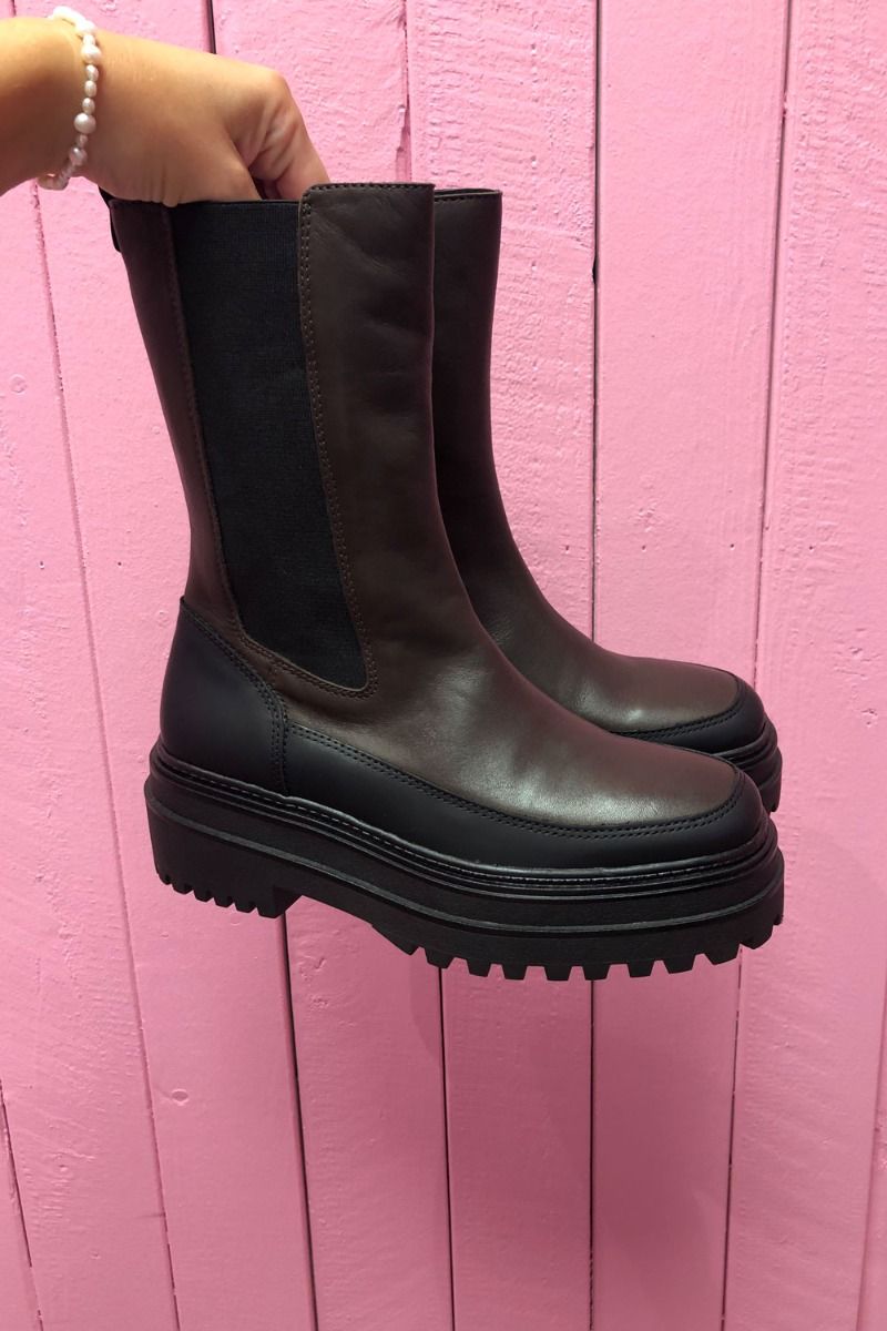 Phenumb - Støvler - Celine - Brown Dark-black/Brown Dark-black