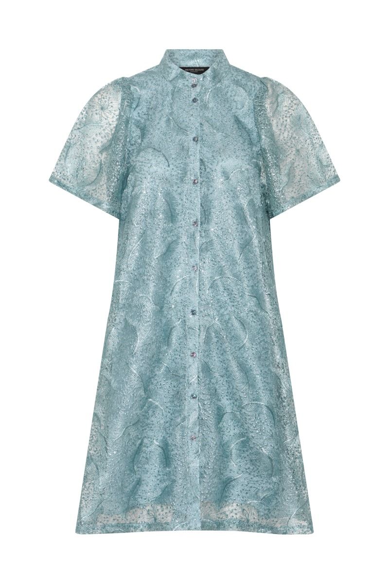 Bruuns Bazaar - Kjole - Palm BB Philly Dress - Aqua