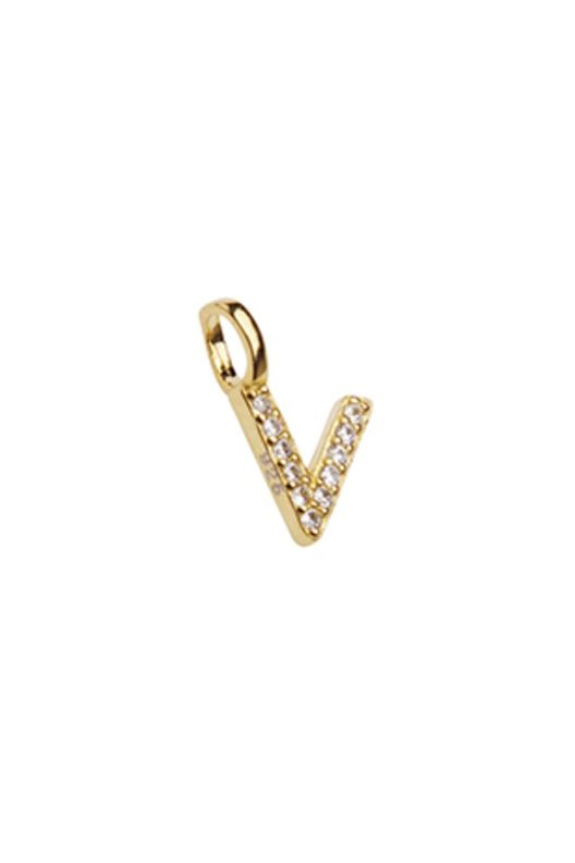 Pico - Vedhæng - Alphabet Pendant V - Gold