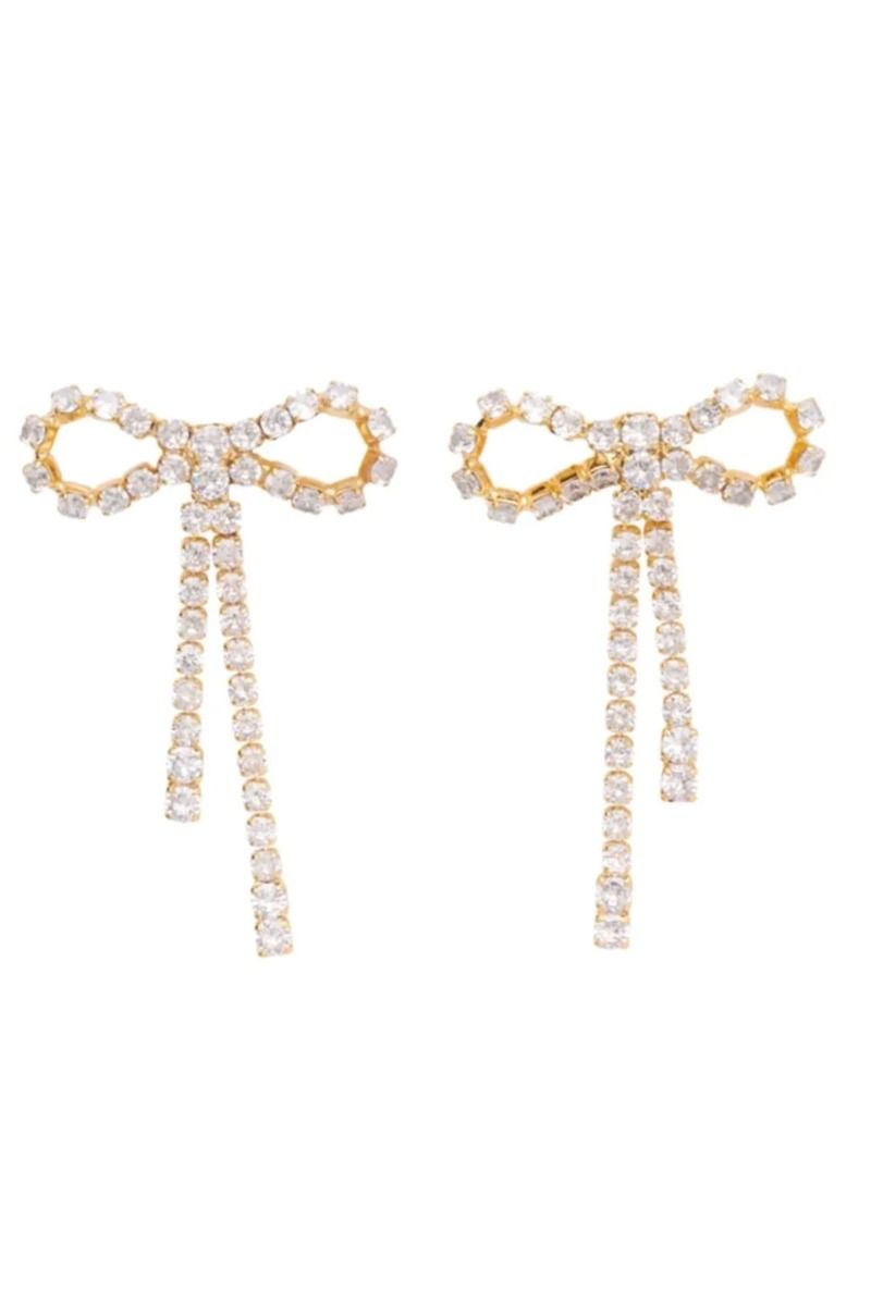 Pico - Øreringe - Arco Large Crystal Øreringe - Guld Clear