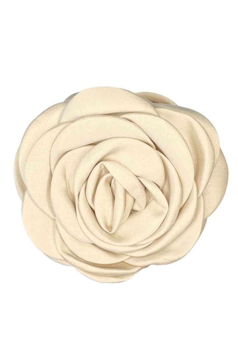 Pico - Hårklemme - Giant Satin Rose Claw - Beige