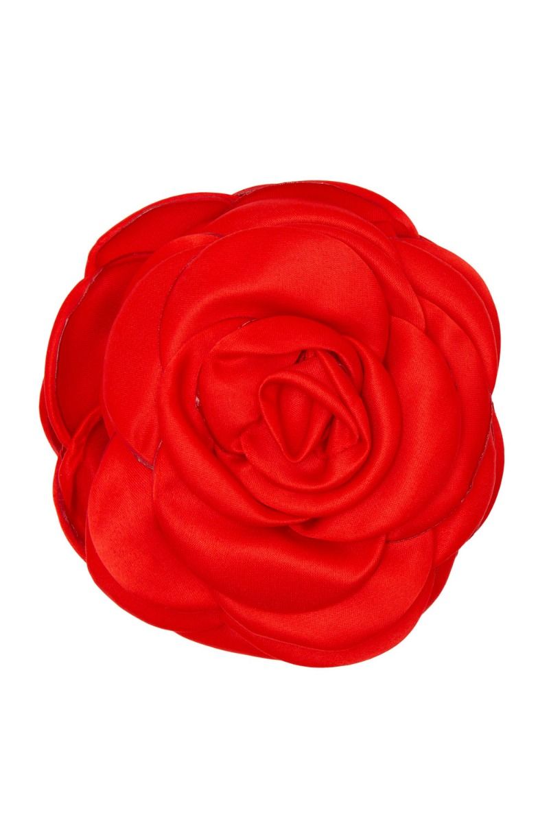 Pico - Hårklemmer - Giant Satin Rose Claw - Bright Red