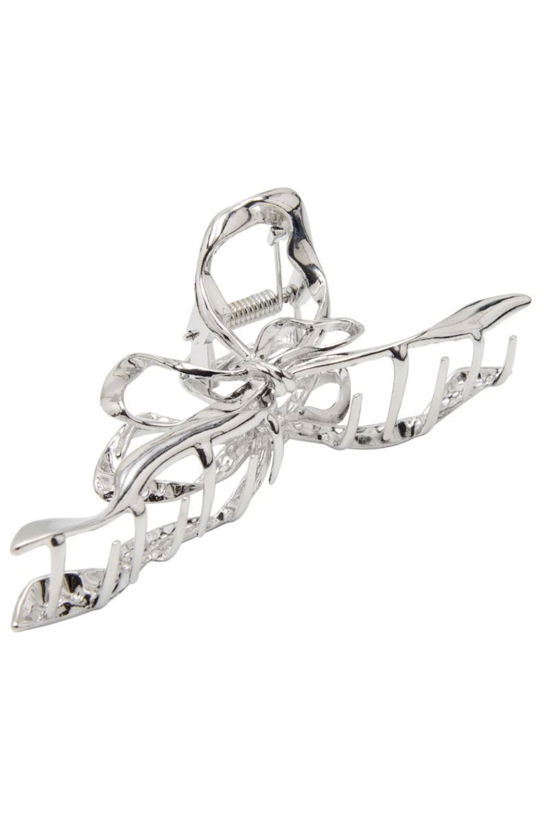 Pico - Hårklemme - Metallic Bow Claw - Silver
