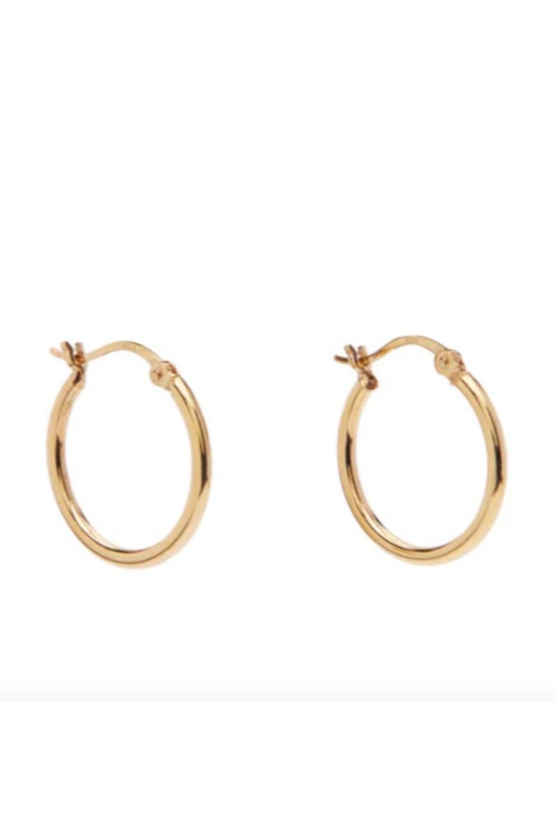 Pico - Øreringe - Basic Medium Hoop FG - Goldplated