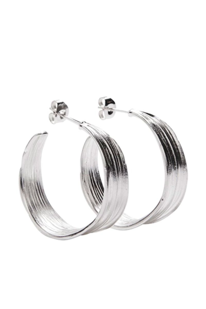 Pico - Øreringe - Olive Stud - Silverplated