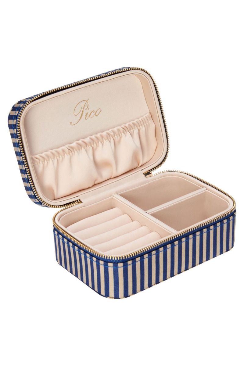Pico - Smykkeskrin - Large Jewelry Box - Navy Stripe