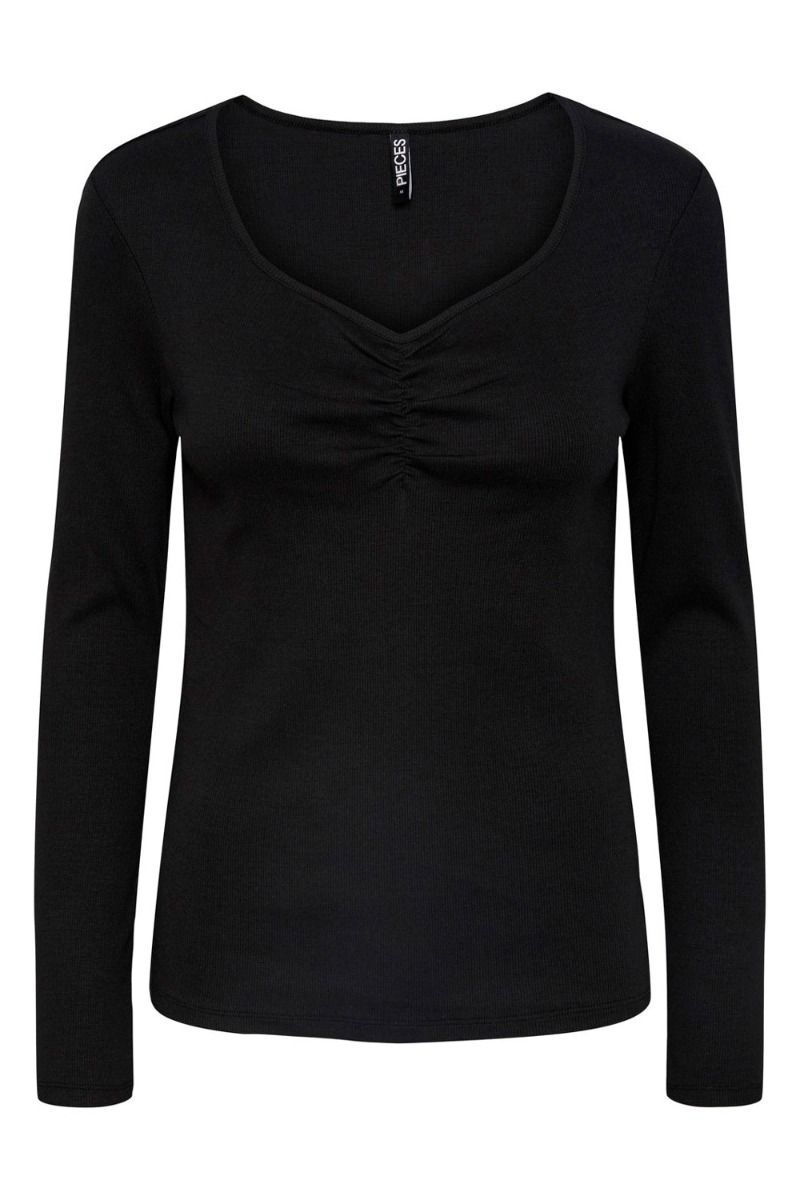 Pieces - Bluse - PC Tania LS Top - Black