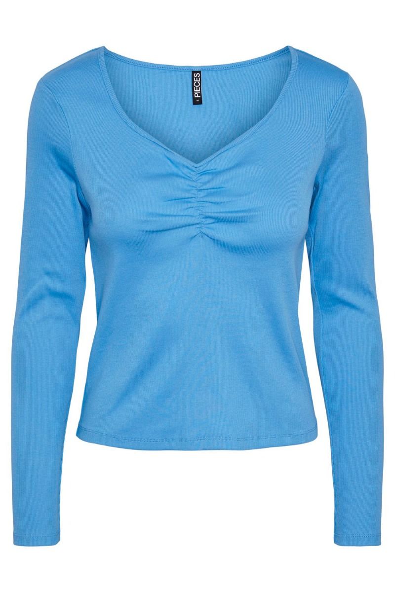 Pieces - Bluse - PC Tania LS Top - Marina