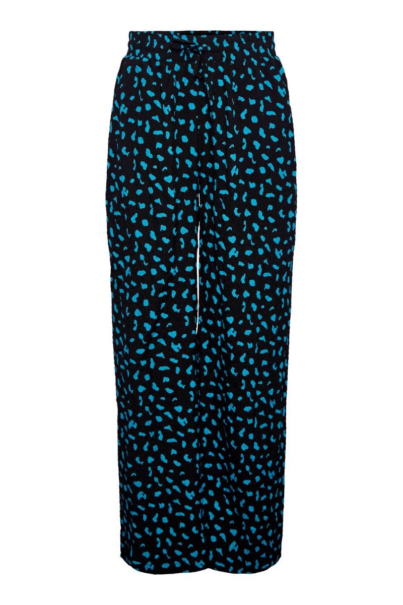 Pieces - Bukser - PC Anemone HW Wide Pants - Blue Aster