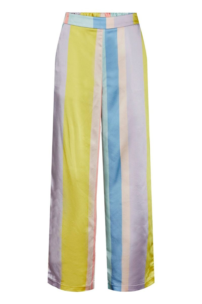 Pieces - Bukser - PC Daisi HW Wide Pants - Bluefish Multi