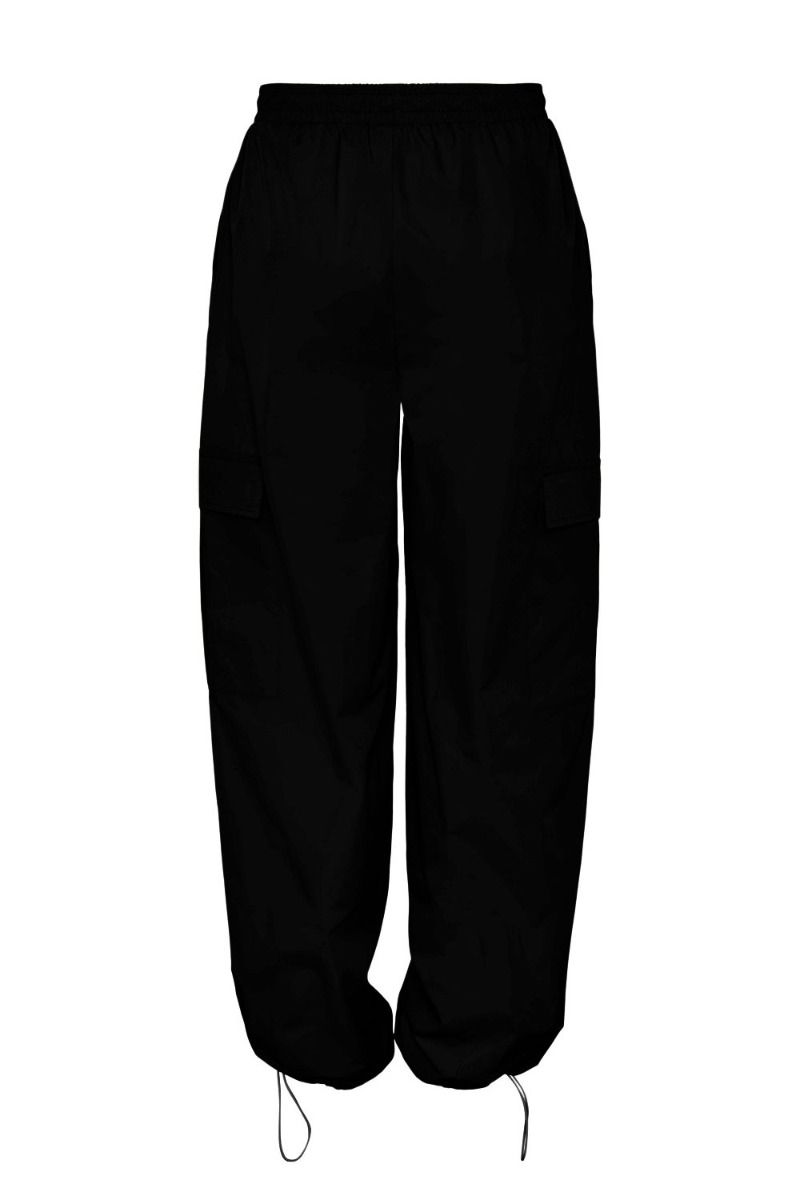 Pieces - Bukser - PC Dre HW Cargo Pants - Black