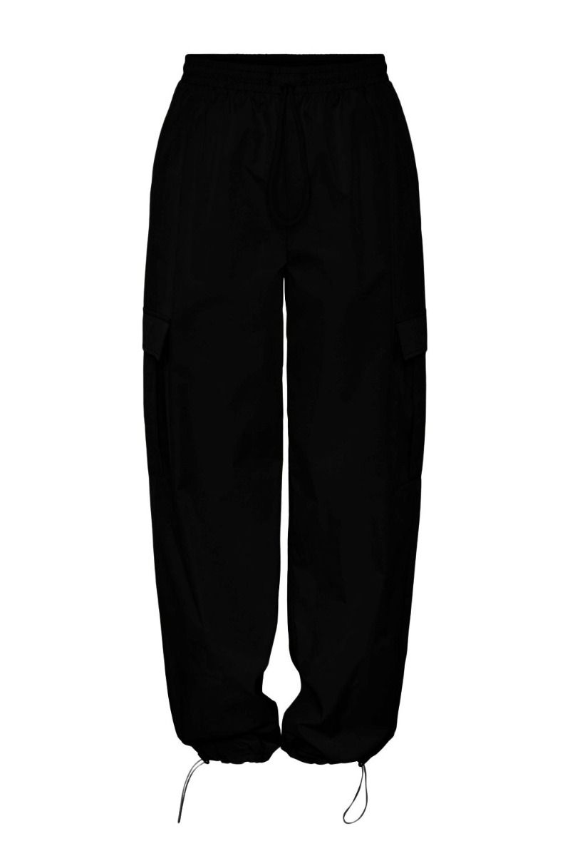 Pieces - Bukser - PC Dre HW Cargo Pants - Black