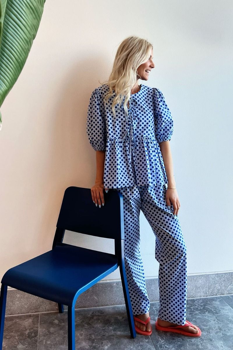 Pieces - Bukser - PC Jolly HW Pants - Airy Blue 