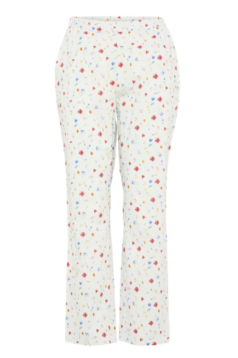 Pieces - Bukser - PC Mia Mw Straight Pants - Bright White