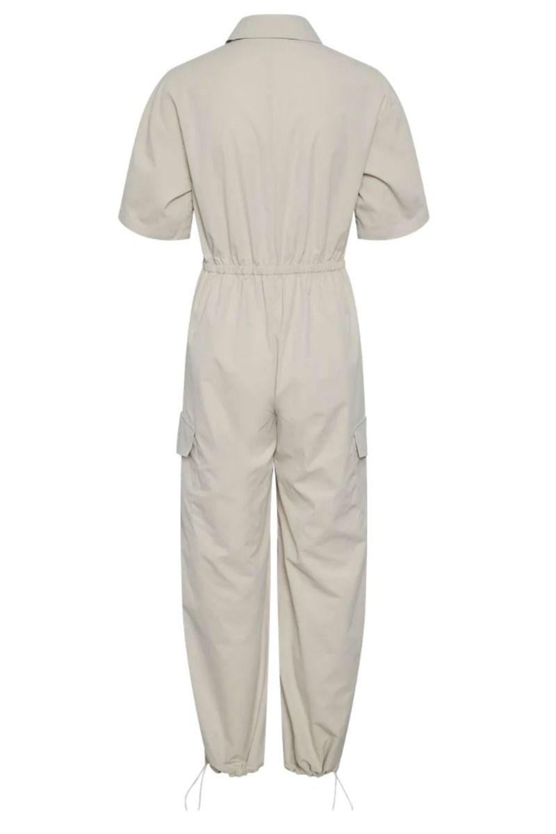 Pieces - Jumpsuit - PC Fibbe 2/4 Cargo Jumpsuit D2D - White Asparagus 