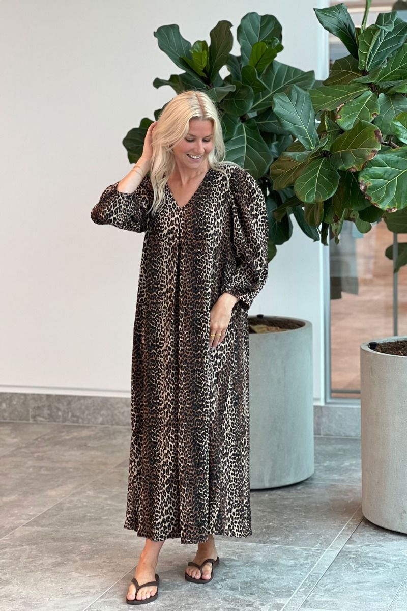 Pieces - Kjole - PC Jeo 3/4 Long V-neck Dress - Black Small Leo