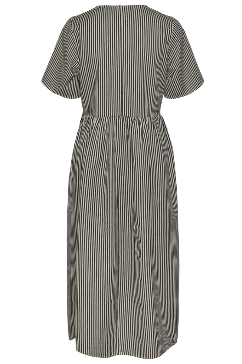 Pieces - Kjole - PC Macy SS Midi Tie Dress - Cloud Cream