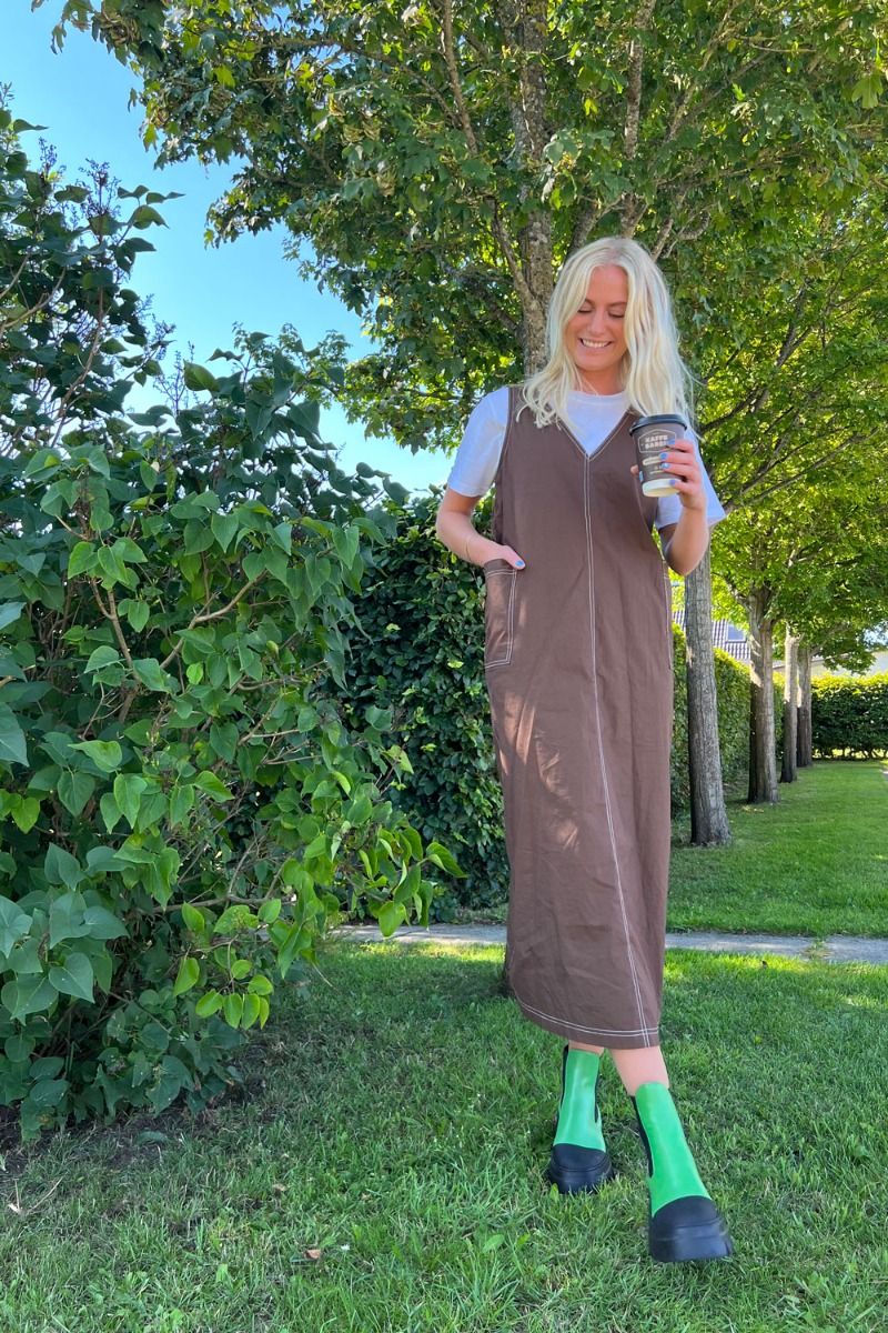 Pieces - Kjole - PC Siv Midi Spencer Dress - Mustang