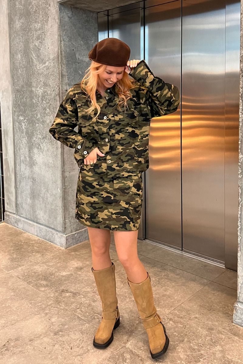 Pieces - Nederdel - Pc Jessica Mw Short Skirt D2D - Jit Burnt Olive