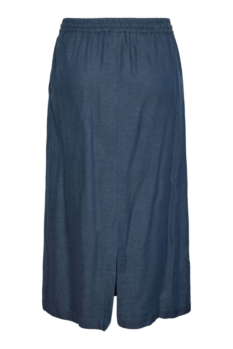 Pieces - Nederdel - PC Karter HW Midi Skirt - Ombre Blue