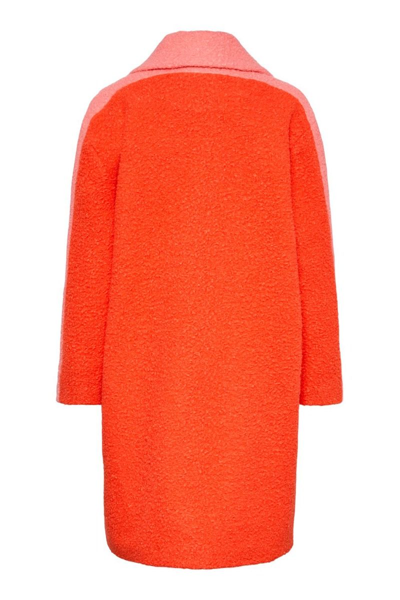 Pieces - PC Nikla Two Tone Jakke - Strawberry Pink Contrast Tangerine Tango 