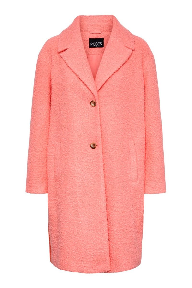 Pieces - PC Nikla Two Tone Jakke - Strawberry Pink Contrast Tangerine Tango 