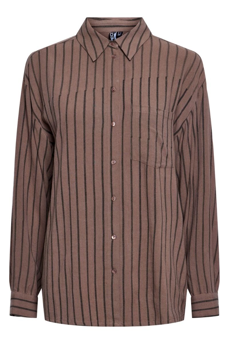 Pieces - Skjorte - PC Pia LS Loose Shirt - Falcon