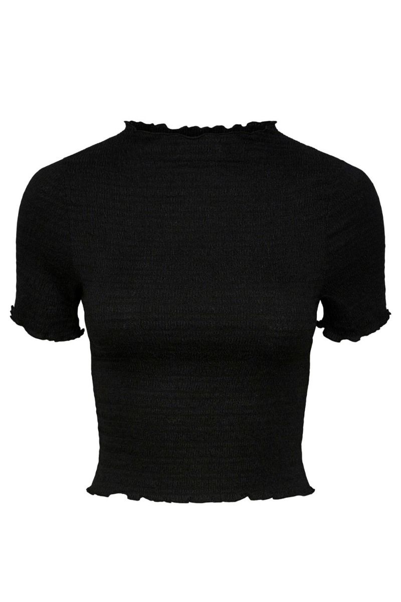 Pieces - T-shirt - PC Jilly SS Smock Top - Black