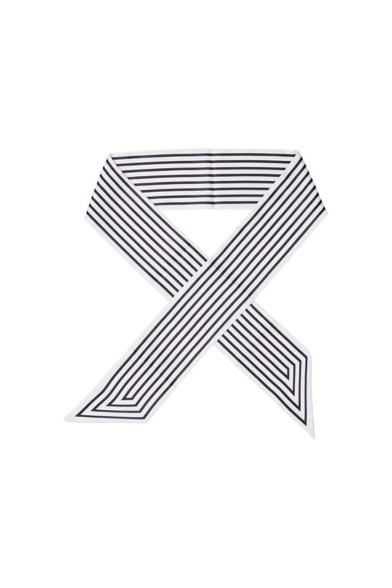 Pieces - Tørklæde - PC Jayla Slim Scarf - Cloud Dancer/Black