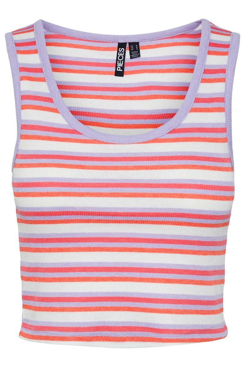 Pieces - Top - PC Jayjay SL Cropped Top - Cloud Dancer