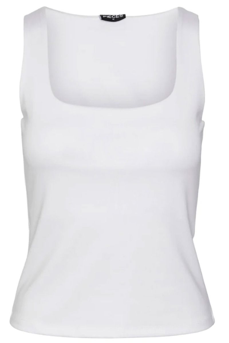 Pieces - Top - PC Minni Tank Top - Bright White