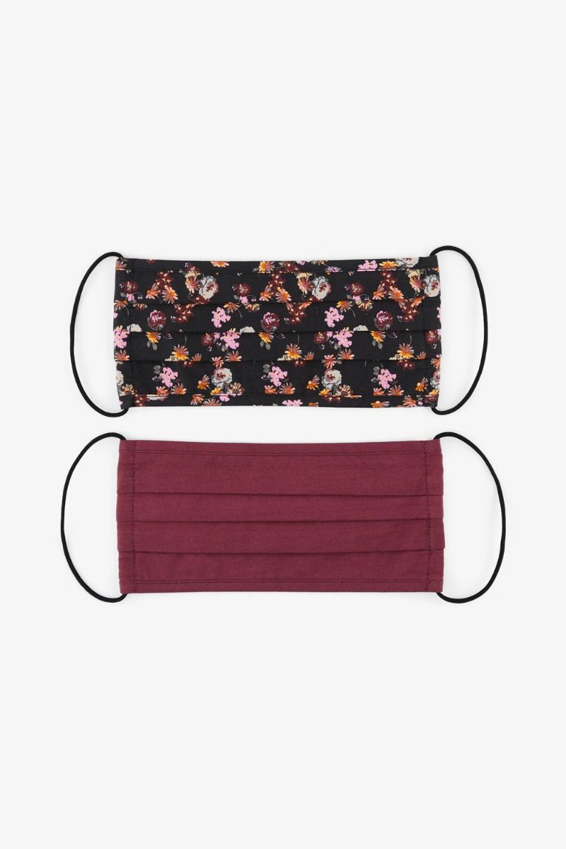 Pieces - Accessories - Community Mask Adult 2-Pack - Black/Rosa