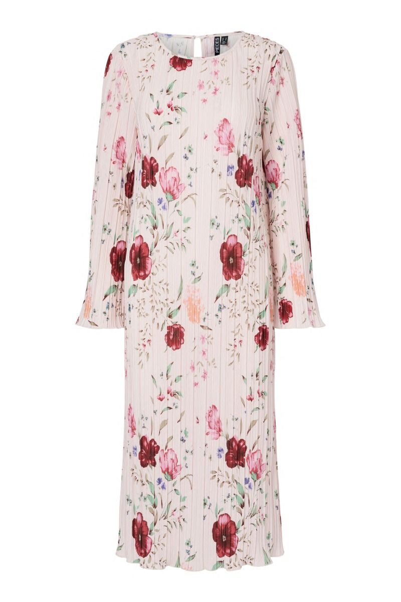 Pieces - Kjole - Amber LS Midi Dress - Pink Tulle