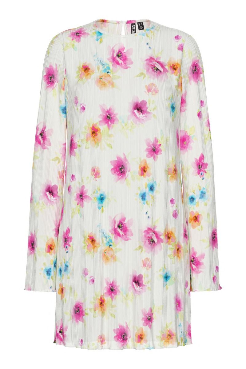 Pieces - Kjole - Amber Ls Short Dress - Bright White