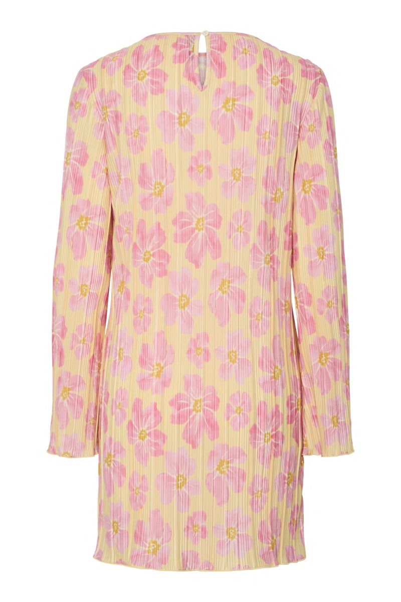 Pieces - Kjole - Amber Ls Short Dress - Mellow Yellow