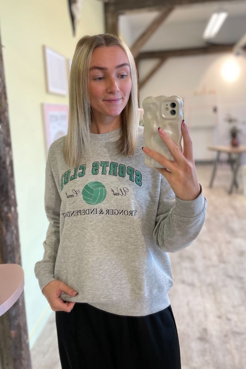 Pieces - Sweat - Pc Arina Ls O-Neck Sweatshirt - Light Grey Melange