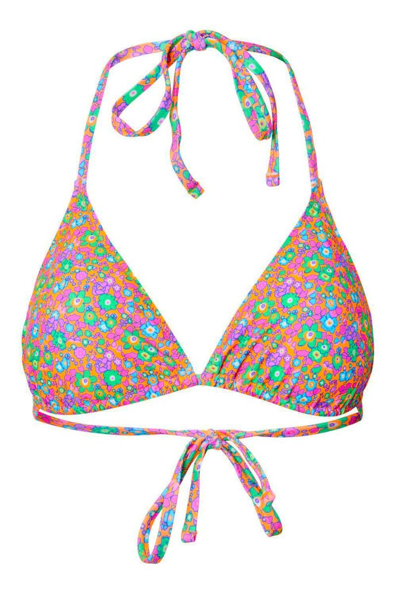 Pieces - Badetøj - PC Bea Bikini Triangle Top - Orange Pop