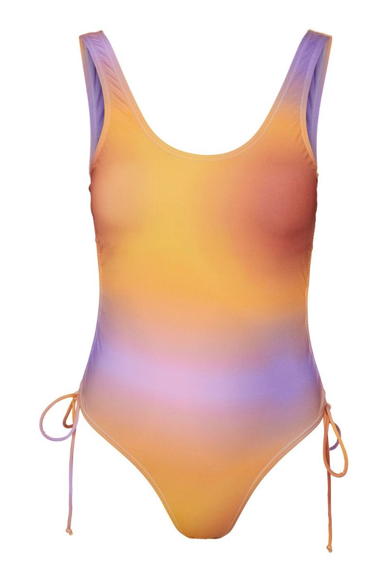 Pieces - Badetøj - PC Bibba Ruching Swimsut - Paisley Purple