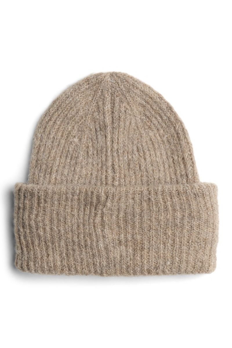 Pieces - Hue - Bera Alpaca Blend Hood - Silver Mink