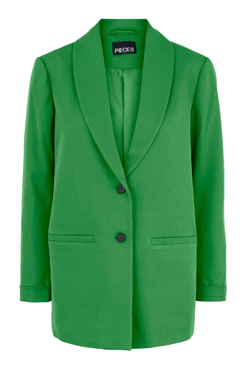 Pieces - Blazer - PC Size LS Loose Blazer - Forest Green