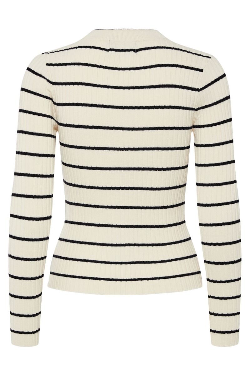 Pieces - Bluse - Pc Crista Ls O-Neck Knit Noos Bc - Birch