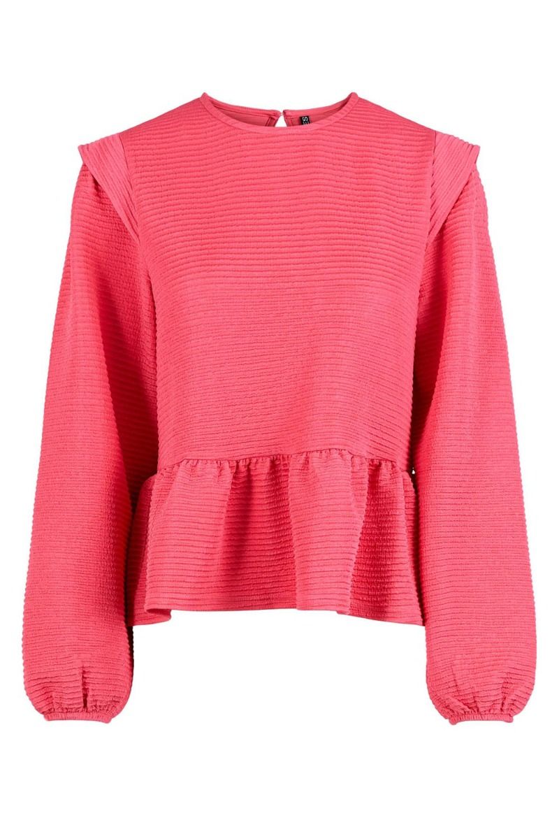 Pieces - Bluse - PC Daniella LS Top - Fruit Dove