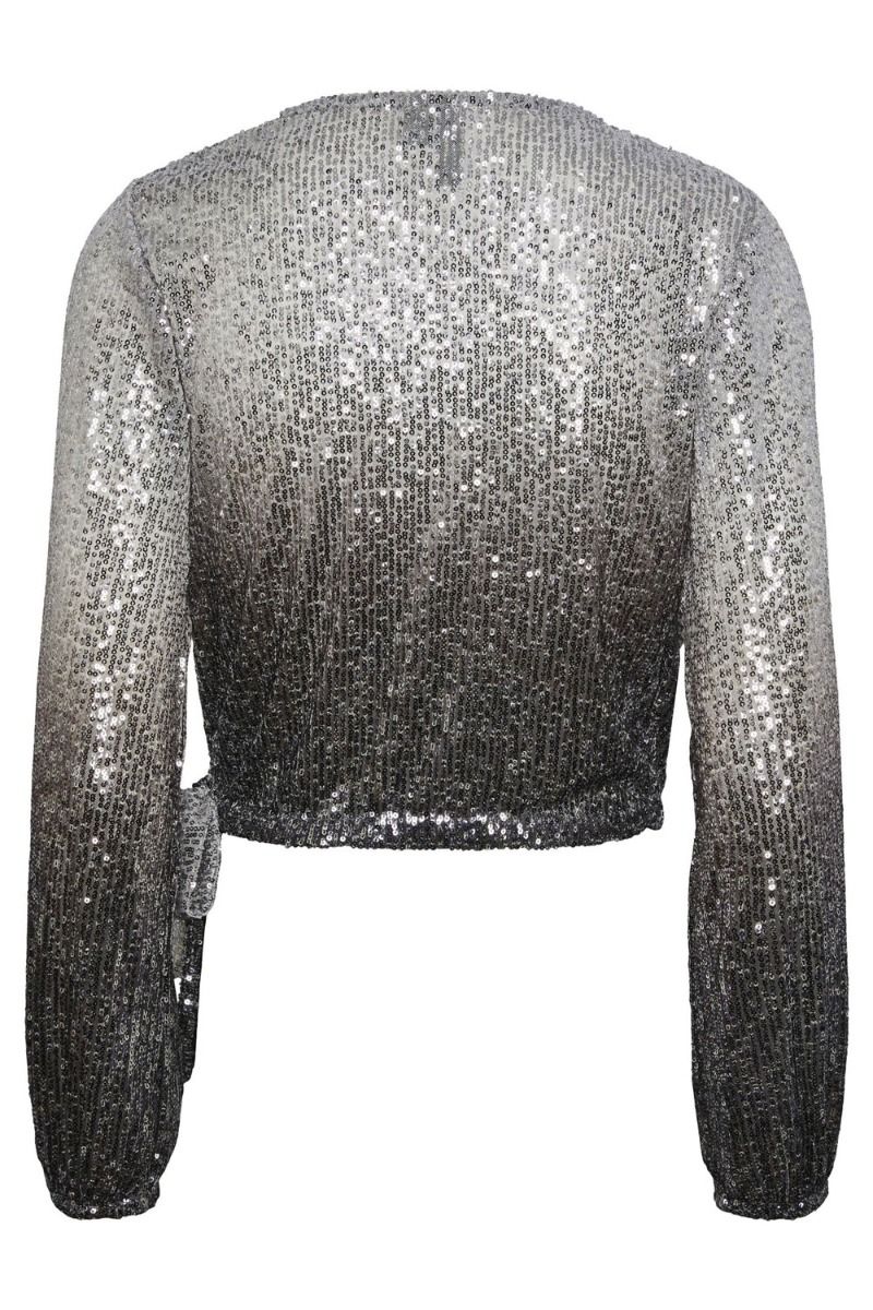 Pieces - Bluse - PC Delphia LS Wrap Top - Magnet