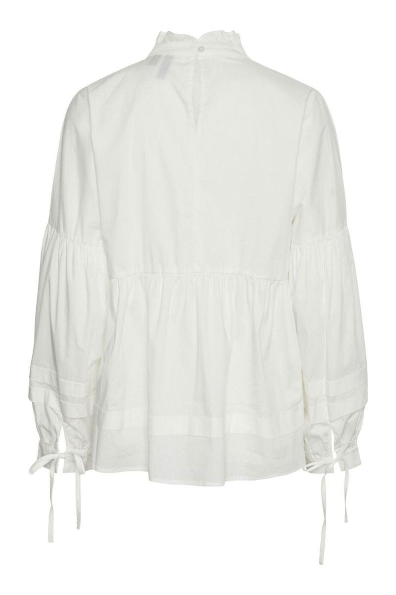 Pieces - Bluse - PC Dula LS Blouse D2D - Bright White