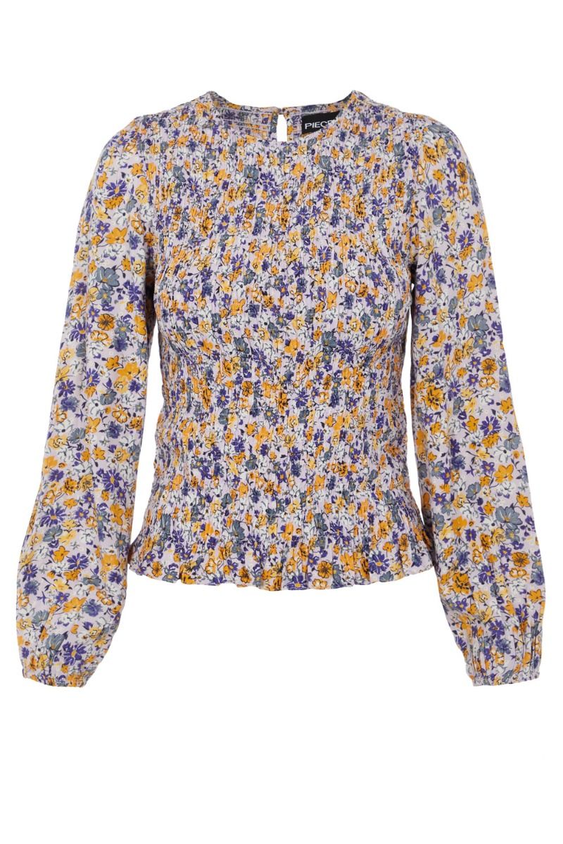 Pieces - Bluse - PC Hullu LS Smock Top - Orchid Bloom