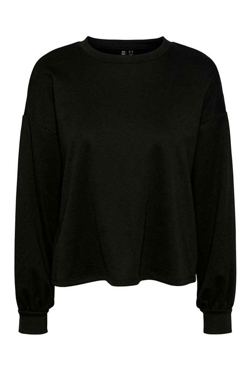 Pieces - Bluse - PC Jacy LS O-Neck Sweat - Black