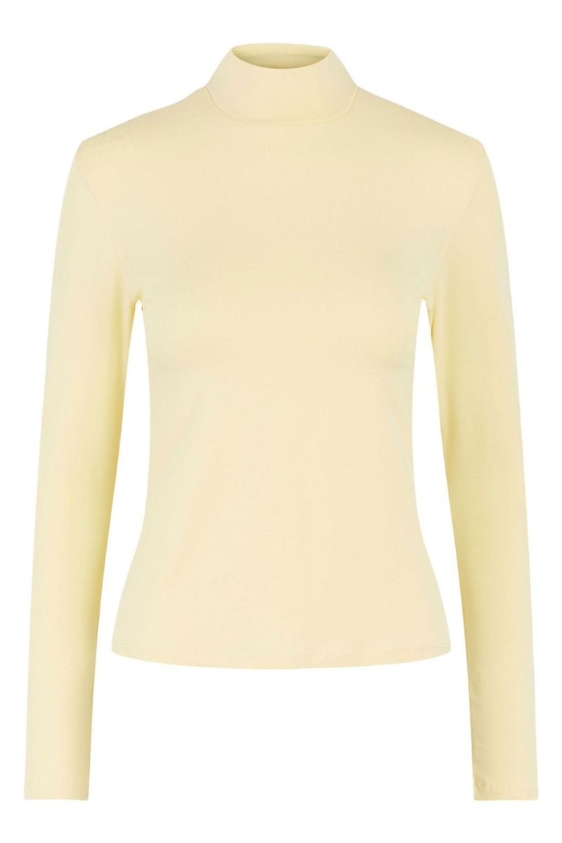 Pieces - Bluse - PC Kajsa LS T-neck Top - Golden Fleece