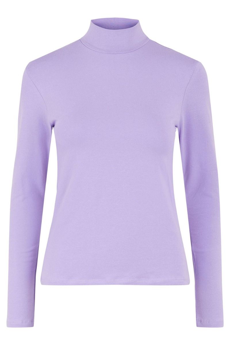 Pieces - Bluse - PC Kajsa LS T-neck Top - Sunlit Allium