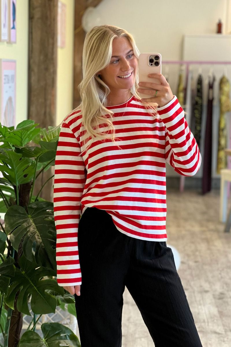 Pieces - Bluse - PC Kamille LS Blouse - High Risk Red